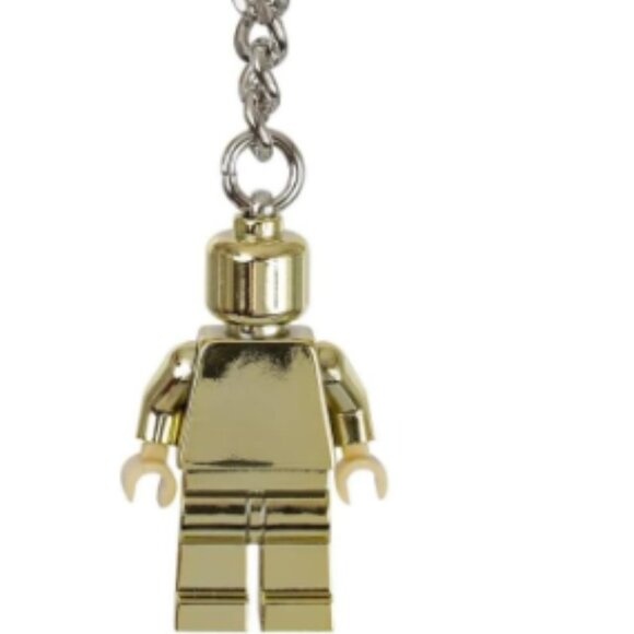 Gold LEGO Minifigure Keychain - Fun Accessory for Fans! - Picture 1 of 7